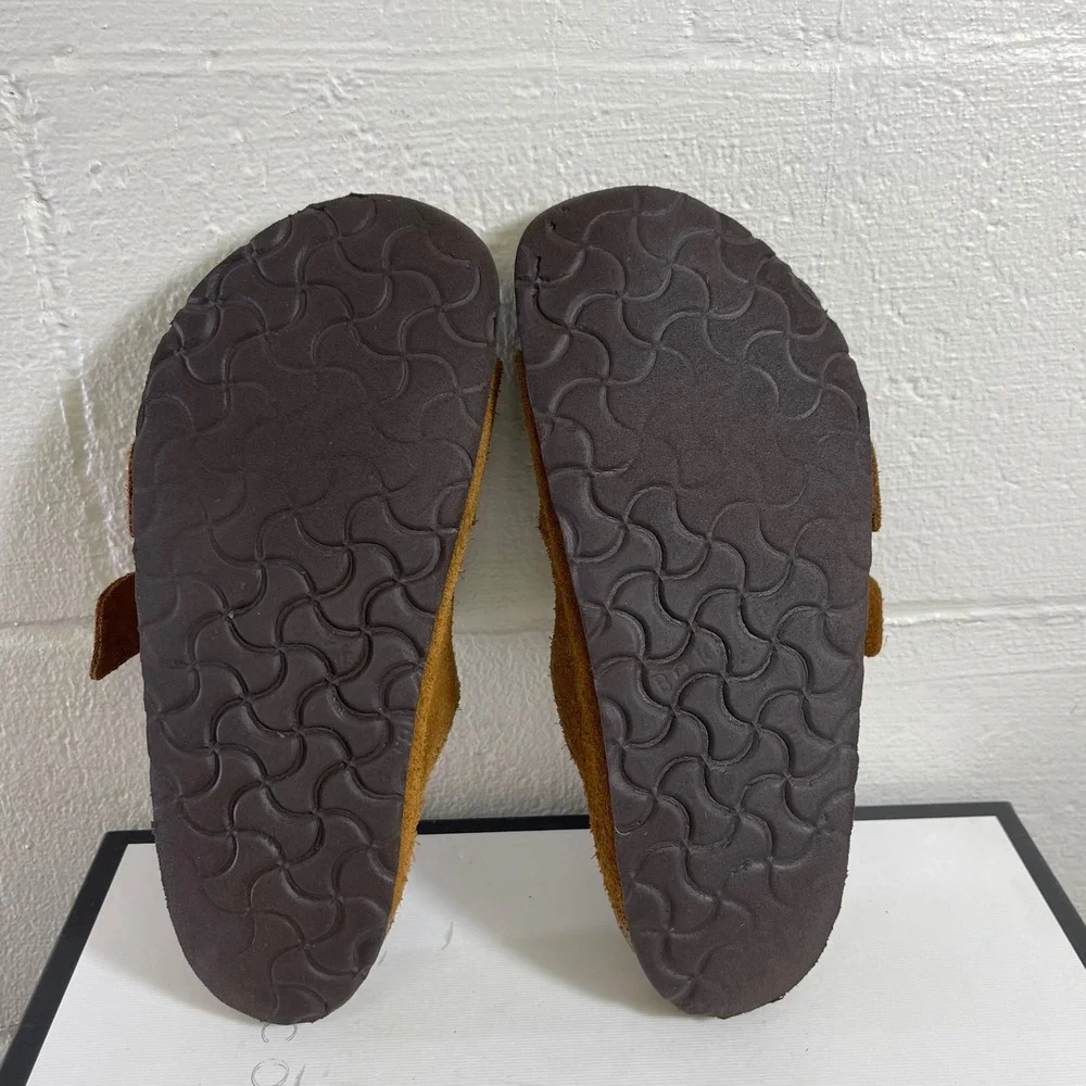 Birkenstock Arizona Brown Suede Sandals Slide Slip On Women's 39 EU/8 US Wide